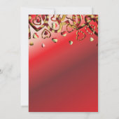 Cute Red en Gold Striped Hearts Valentijnsdag Kaart (Achterkant)