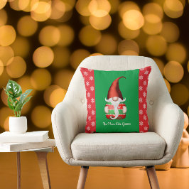 Cute Red en Green Gnome - Geen plaats zoals Gnome Kussen