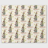 Cute Red en Green Mushroom met kerstmis - Aangepas Cadeaupapier (Vlak)