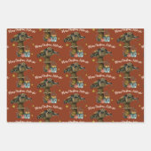 Cute Red en Green Mushroom met kerstmis - Aangepas Inpakpapier Vel (Voorkant 2)