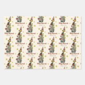 Cute Red en Green Mushroom met kerstmis - Aangepas Inpakpapier Vel (Voorkant)