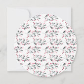 Cute Red en Green Waterverf Holly Kerstmis Wreater Kaart (Achterkant)