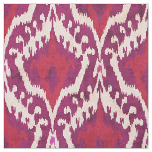 Cute red en paarse ikat tribal stof