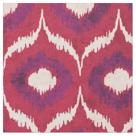 Cute red en paarse ikat tribal stof