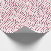 Cute Red en Roze Little Hearts Pattern Cadeaupapier (Hoek)