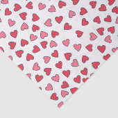 Cute Red en Roze Little Hearts Pattern Tissuepapier (Detail)