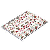 Cute Red en Roze Socket Monkeys Collage Pattern Notitieboek (Linkerzijde)