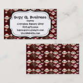 Cute Red en Roze Socket Monkeys Collage Pattern Visitekaartje (Voorkant / Achterkant)