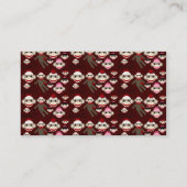 Cute Red en Roze Socket Monkeys Collage Pattern Visitekaartje (Achterkant)