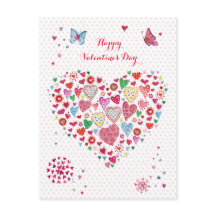 Cute Red en roze Valentijn Harten hart Stippen