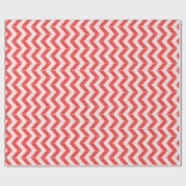 Cute red en white geometric chevron patroon cadeaupapier (Vlak)