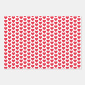 Cute Red en White Hearts Inpakpapier Vel (Voorkant 3)