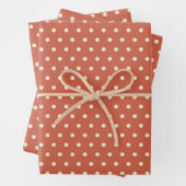 Cute  Red en White Polka Dot Pattern Inpakpapier Vel (In situ)
