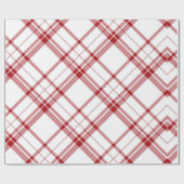 Cute Red en White Pset Kerstmis Cadeaupapier (Vlak)