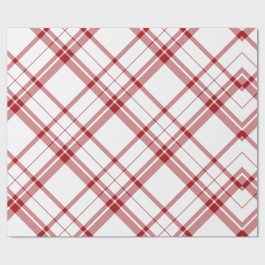 Cute Red en White Pset Kerstmis Cadeaupapier (Vlak)