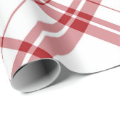 Cute Red en White Pset Kerstmis Cadeaupapier (Rol Hoek)