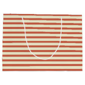 Cute Red en White Striped Pattern Groot Cadeauzakje (Achterkant)