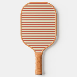 Cute  Red en White Striped Pattern Pickleball Paddle