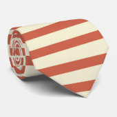 Cute  Red en White Striped Pattern Stropdas (Opgerold)