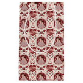 Cute Red Father Son Heart Pattern Klein Cadeauzakje (Voorkant)