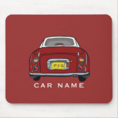 Cute Red Figaro Car Monogram Muismat (Voorkant)