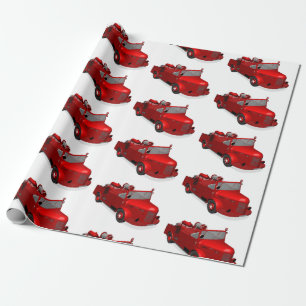 Cute Red Fire Truck Cadeaupapier