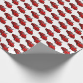Cute Red  Fire Truck Cadeaupapier (Hoek)