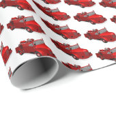 Cute Red  Fire Truck Cadeaupapier (Rol Hoek)