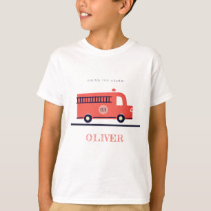 Cute Red Fire Truck Engine elke dag van de volgend T-shirt