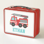 Cute Red Fire Truck voor Little Fire strijders (Achterkant)