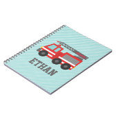 Cute Red Fire Truck voor Little Fire strijders Notitieboek (Linkerzijde)