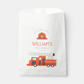 Cute Red Firetruck Engine Kinder elke zondag Bedankzakje (Voorkant)