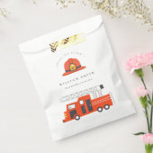 Cute Red Firetruck Engine Kinder elke zondag Bedankzakje (Gezegeld)