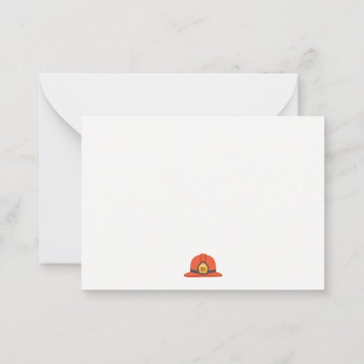 Cute Red Firetruck Engine Kinder elke zondag Notitiekaartje (Achterkant)