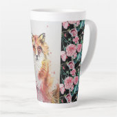 Cute Red Fox Animal Rozen Waterverf Latte Mok (Rechterhoek)