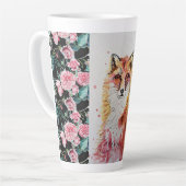 Cute Red Fox Animal Rozen Waterverf Latte Mok (Linkerhoek)