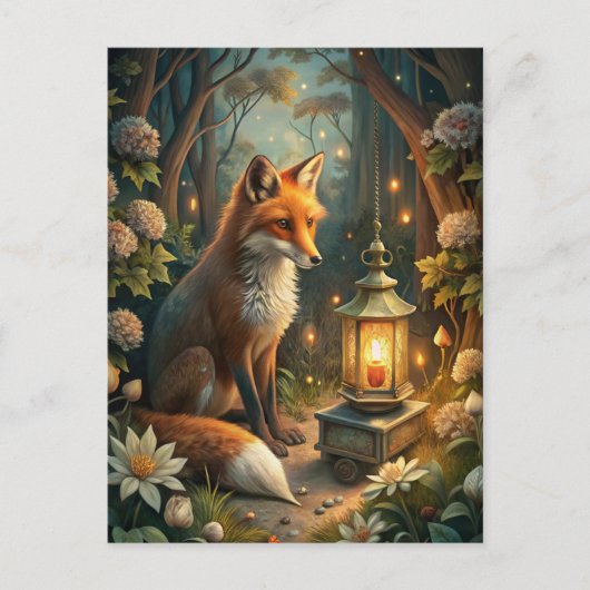 Cute Red Fox Briefkaart (Voorkant)