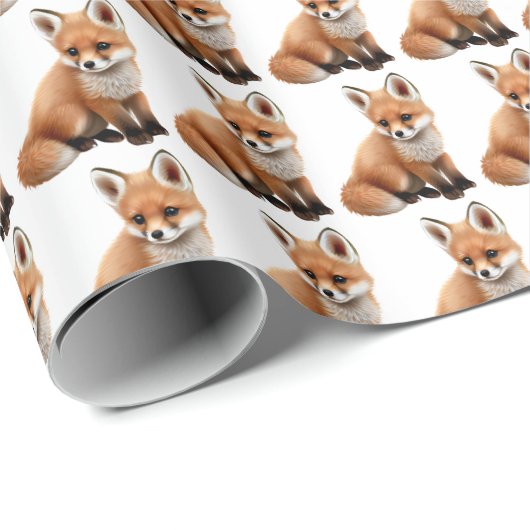 Cute Red Fox Cadeaupapier (Rol Hoek)