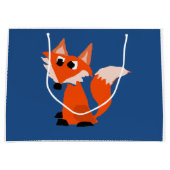 Cute Red Fox Cartoon Large Cadeautasje (Voorkant)