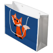 Cute Red Fox Cartoon Large Cadeautasje (Voorkant Gekanteld)