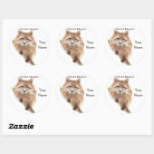 Cute Red Fox, dit boek hoort bij Bookplate Ronde Sticker (Vel)
