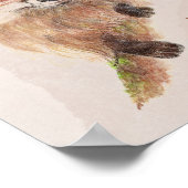 Cute Red Fox Funny voor Foxs Sake Quote Poster (Hoek)