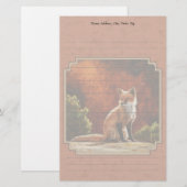 Cute Red Fox in de zon Briefpapier (Voorkant / Achterkant)