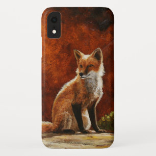 Cute Red Fox in de zon iPhone XR Hoesje