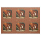 Cute Red Fox in de zon Stof (Yard (91,4 cm))
