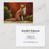 Cute Red Fox in de zon Visitekaartje (Voorkant / Achterkant)