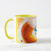 Cute Red Fox in Herfst Season Painting. Bestel nu Mok (Links)