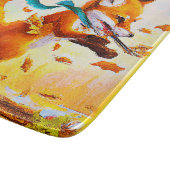 Cute Red Fox in Herfst Season Painting. Bestel nu Snijplank (Hoek)