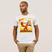 Cute Red Fox in Herfst Season Painting. Bestel nu T-shirt (Voorkant volledig)