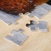 Cute Red Fox in Winter Snow Legpuzzel (Zijkant)